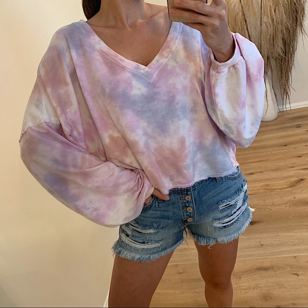 Reposh Danni Tie Dye Crop Top SMALL